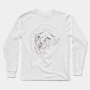 Cat with flowers Long Sleeve T-Shirt